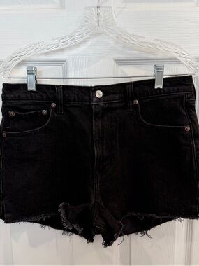 Abercrombie & Fitch High Rise Mom Shorts Black